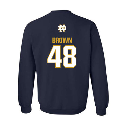 Notre Dame - NCAA Football : Mickey Brown - Classic Fashion Shersey Crewneck Sweatshirt