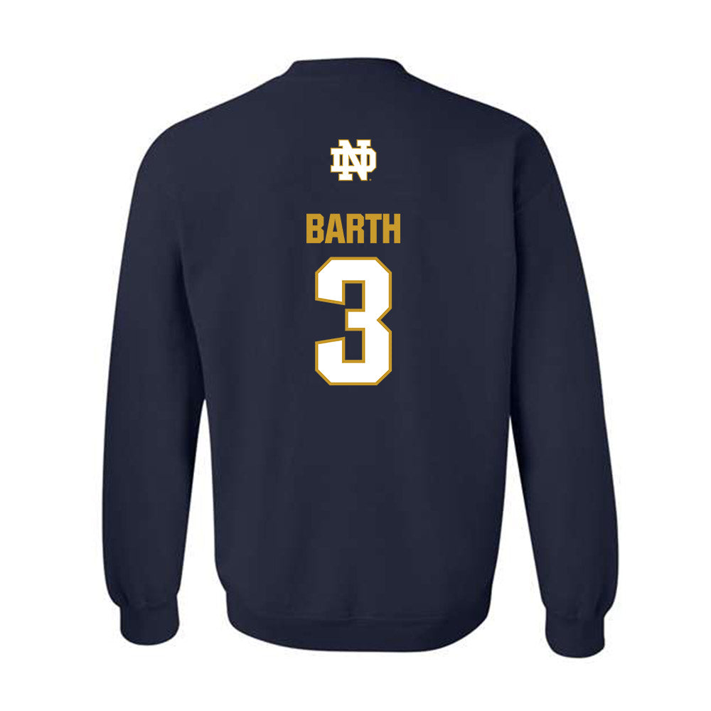 Notre Dame - NCAA Baseball : Mason Barth - Classic Fashion Shersey Crewneck Sweatshirt-1
