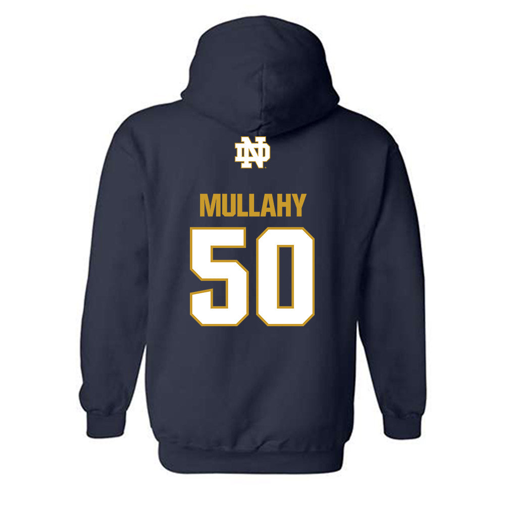 Notre Dame - NCAA Men's Lacrosse : Brendan Mullahy - Classic Fashion Shersey Hooded Sweatshirt-1