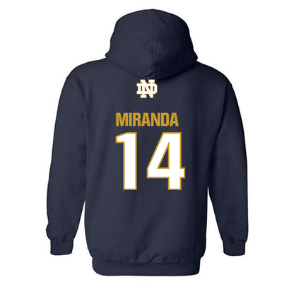 Notre Dame - NCAA Baseball : Shane Miranda - Classic Fashion Shersey Hooded Sweatshirt-1