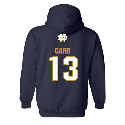 Notre Dame - NCAA Women's Lacrosse : Julia Carr - Classic Fashion Shersey Hooded Sweatshirt