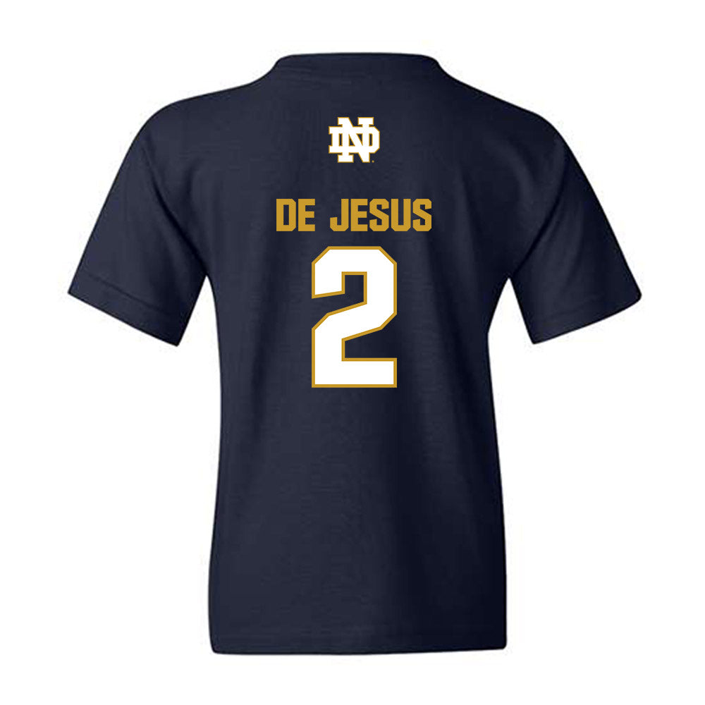 Notre Dame - NCAA Women's Basketball : Vanessa de Jesus - Classic Fashion Shersey Youth T-Shirt-1