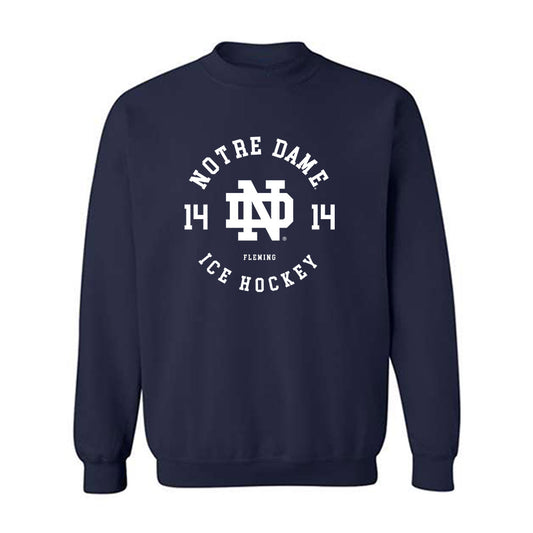 Notre Dame - NCAA Men's Ice Hockey : Maddox Fleming - Classic Fashion Shersey Crewneck Sweatshirt-0