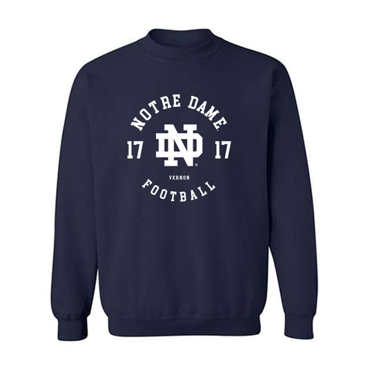 Notre Dame - NCAA Football : Brenan Vernon - Classic Fashion Shersey Crewneck Sweatshirt-0