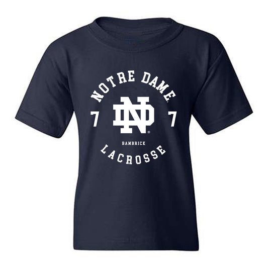 Notre Dame - NCAA Men's Lacrosse : Joey Bambrick - Classic Fashion Shersey Youth T-Shirt-0