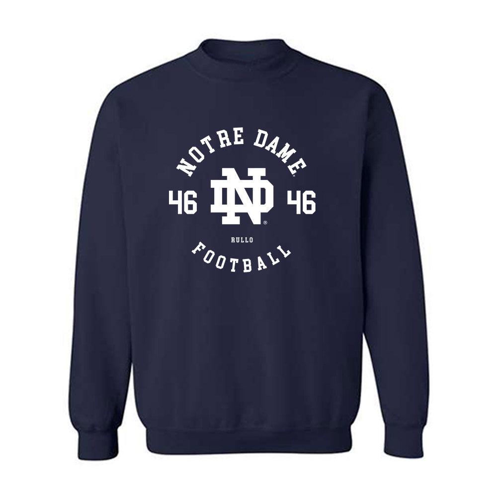 Notre Dame - NCAA Football : Jerry Rullo - Classic Fashion Shersey Crewneck Sweatshirt-0