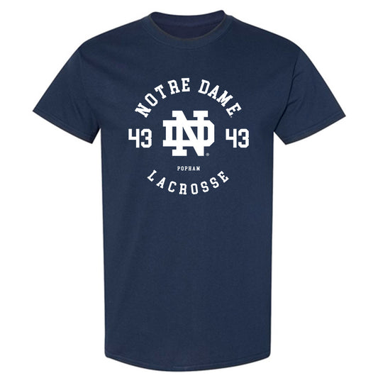 Notre Dame - NCAA Men's Lacrosse : Bo Popham - Classic Fashion Shersey T-Shirt-0