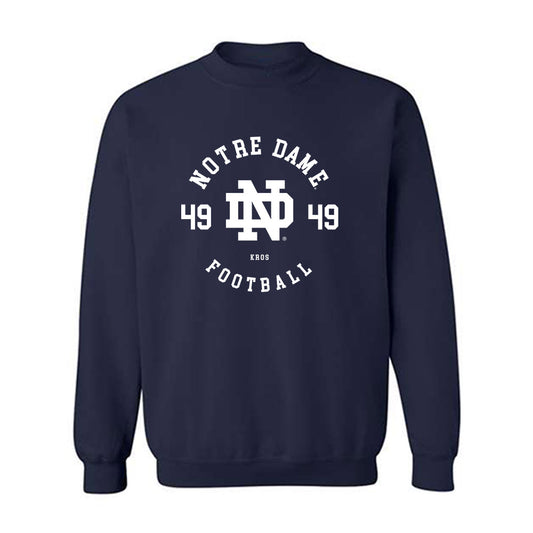 Notre Dame - NCAA Football : Andrew Kros - Classic Fashion Shersey Crewneck Sweatshirt-0