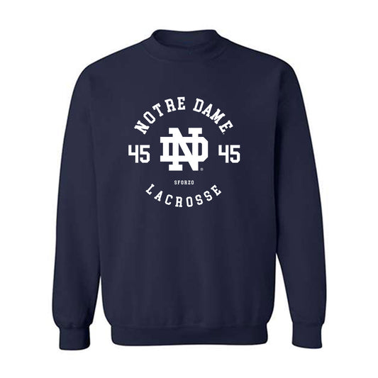 Notre Dame - NCAA Men's Lacrosse : Ryan Sforzo - Classic Fashion Shersey Crewneck Sweatshirt-0