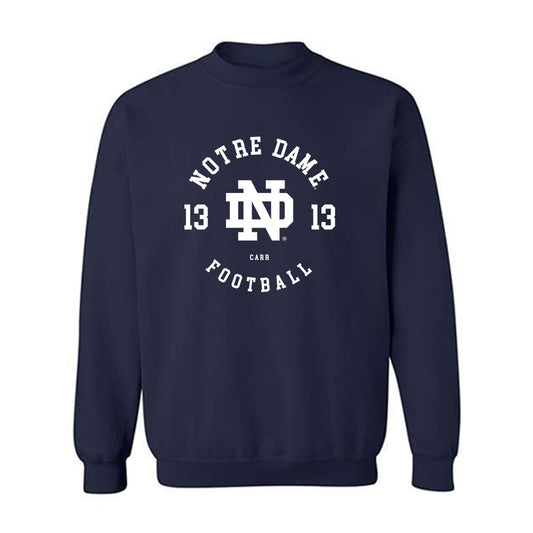 Notre Dame - NCAA Football : CJ Carr - Classic Fashion Shersey Crewneck Sweatshirt-0