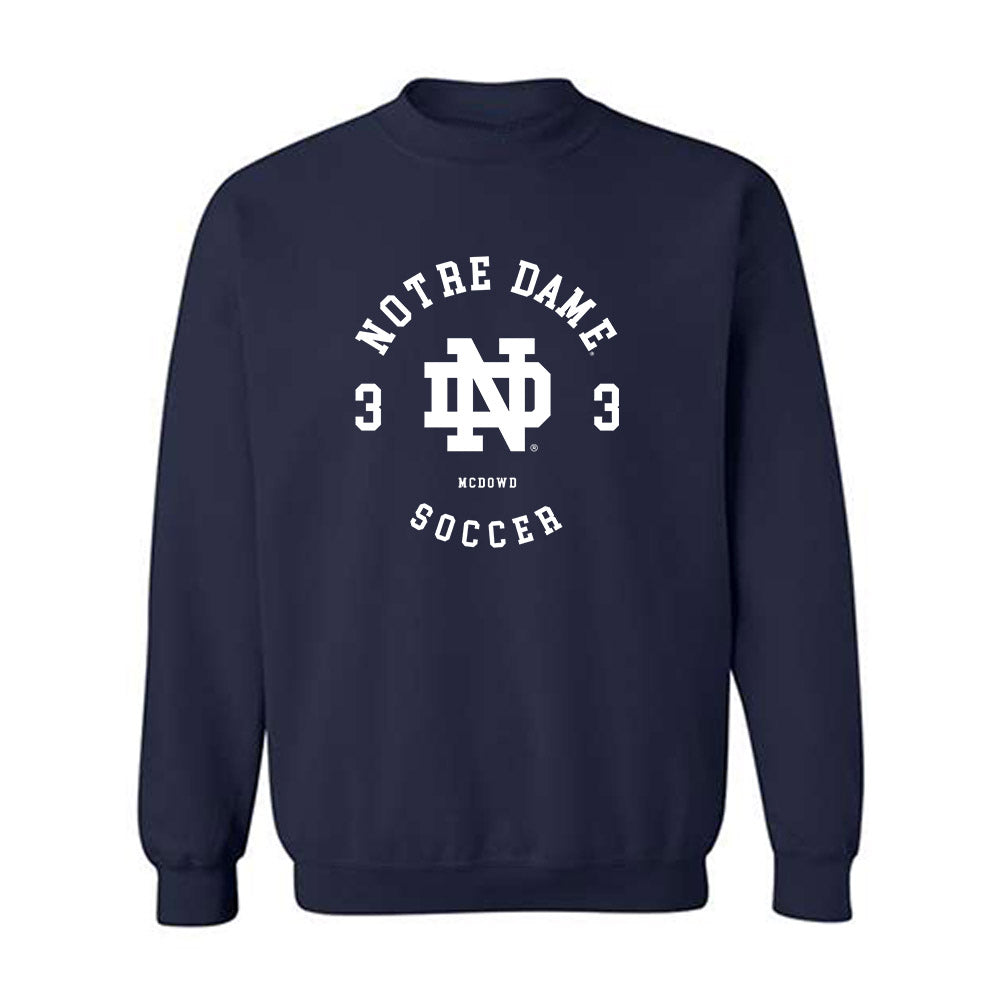 Notre Dame - NCAA Men's Soccer : Sean McDowd - Classic Fashion Shersey Crewneck Sweatshirt-0