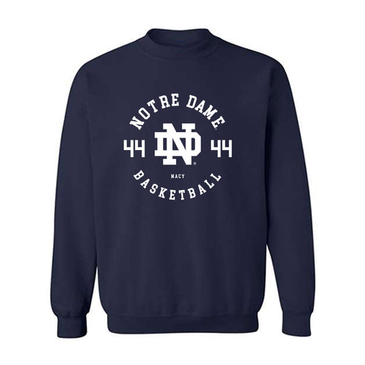 Notre Dame - NCAA Women's Basketball : Leah Macy - Classic Fashion Shersey Crewneck Sweatshirt-0
