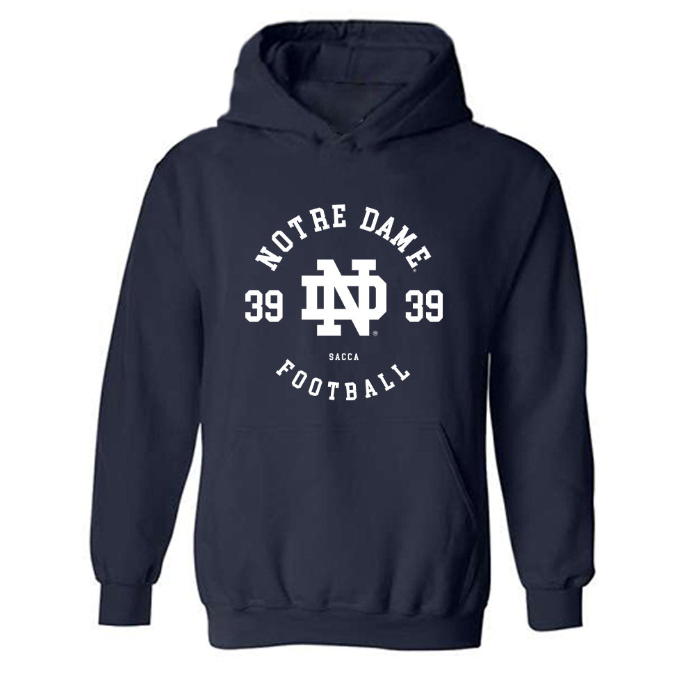 Notre Dame - NCAA Football : Anthony Sacca - Classic Fashion Shersey Hooded Sweatshirt-0