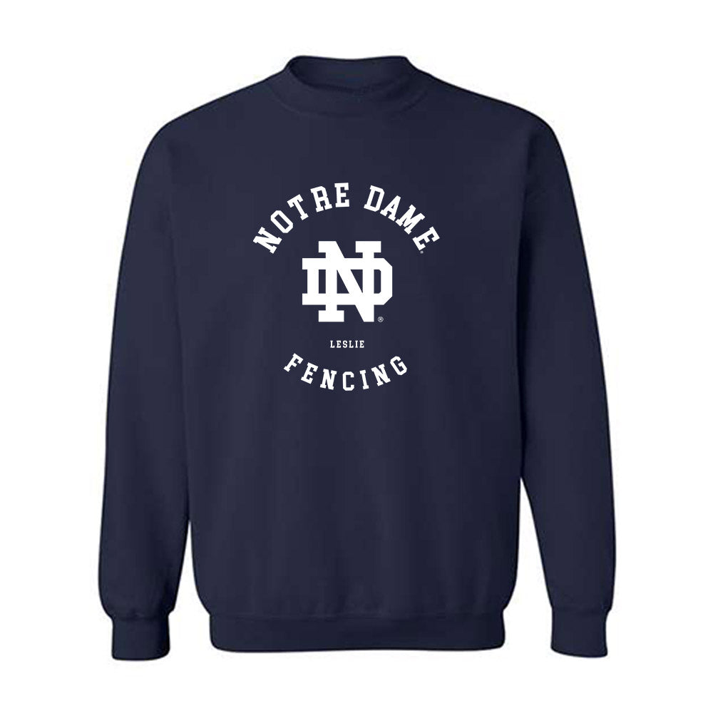 Notre Dame - NCAA Women's Fencing : Ryanne Leslie - Classic Fashion Shersey Crewneck Sweatshirt