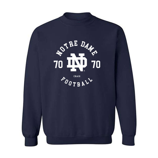 Notre Dame - NCAA Football : Ashton Craig - Classic Fashion Shersey Crewneck Sweatshirt-0