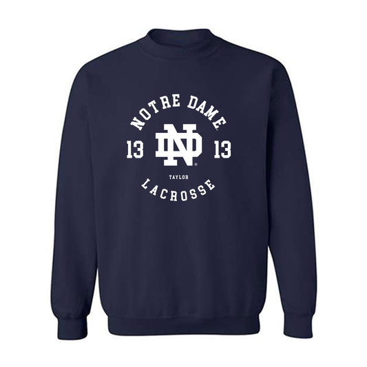 Notre Dame - NCAA Men's Lacrosse : Jake Taylor - Classic Fashion Shersey Crewneck Sweatshirt-0