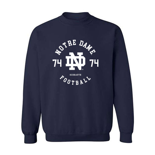 Notre Dame - NCAA Football : Billy Schrauth - Classic Fashion Shersey Crewneck Sweatshirt-0