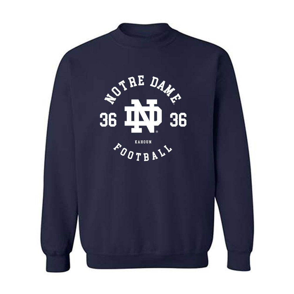 Notre Dame - NCAA Football : Bodie Kahoun - Classic Fashion Shersey Crewneck Sweatshirt-0