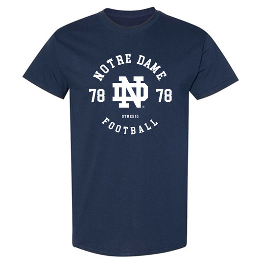 Notre Dame - NCAA Football : Owen Strebig - Classic Fashion Shersey T-Shirt-0