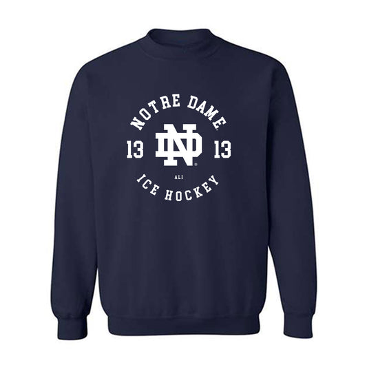 Notre Dame - NCAA Men's Ice Hockey : Brennan Ali - Classic Fashion Shersey Crewneck Sweatshirt-0