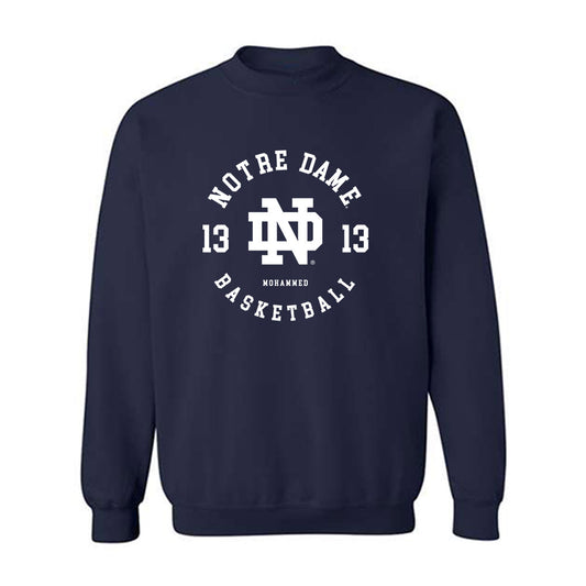 Notre Dame - NCAA Men's Basketball : Sir Mohammed - Classic Fashion Shersey Crewneck Sweatshirt-0