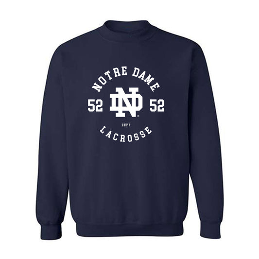 Notre Dame - NCAA Men's Lacrosse : Alex Zepf - Classic Fashion Shersey Crewneck Sweatshirt-0