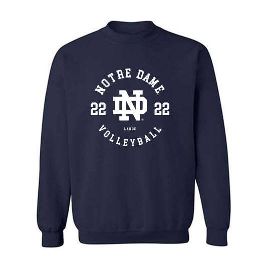 Notre Dame - NCAA Women's Volleyball : Ava Lange - Classic Fashion Shersey Crewneck Sweatshirt-0