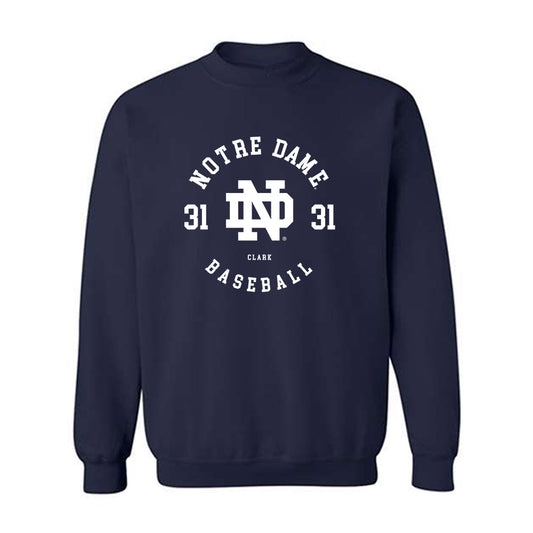 Notre Dame - NCAA Baseball : Evan Clark - Classic Fashion Shersey Crewneck Sweatshirt-0