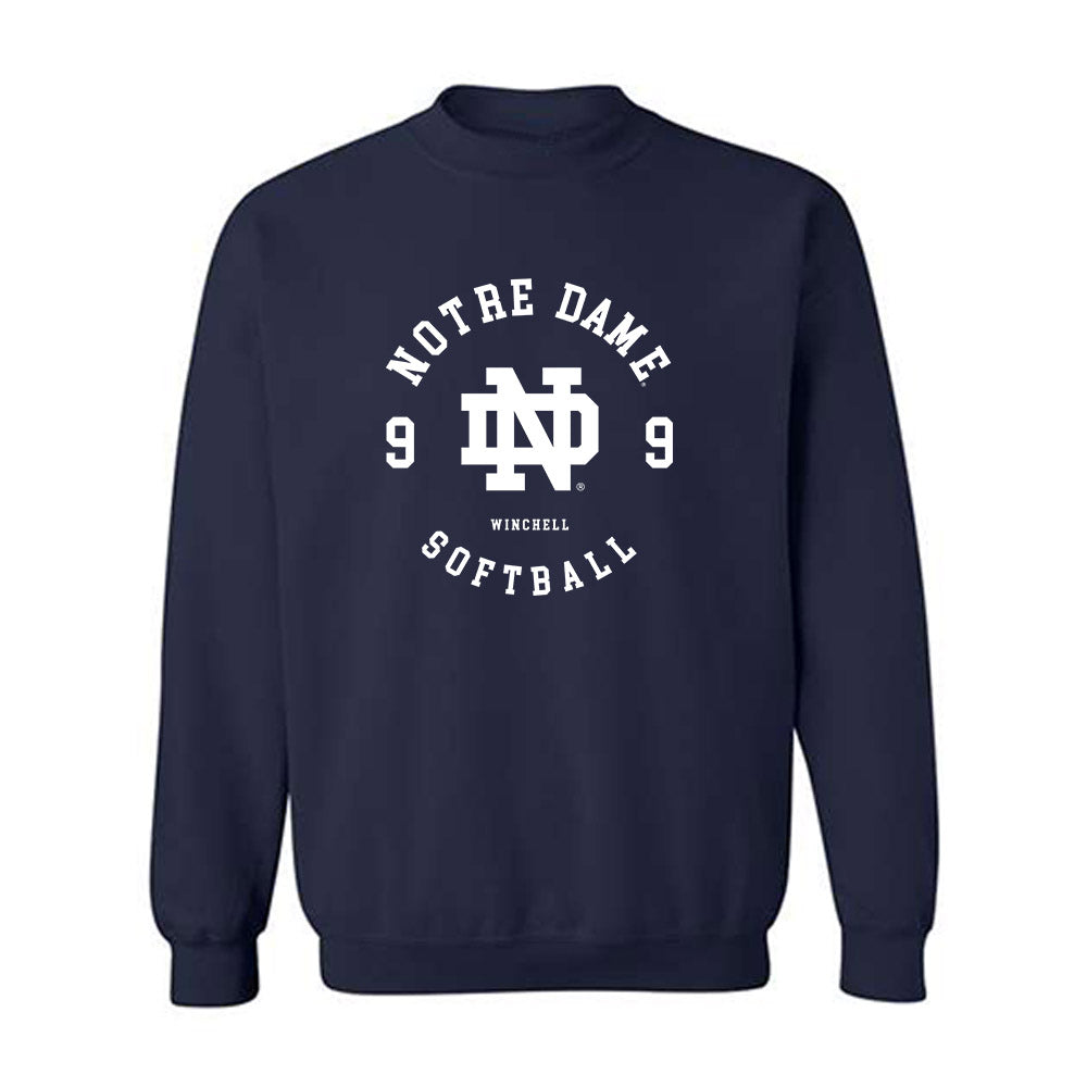 Notre Dame - NCAA Softball : Mickey Winchell - Classic Fashion Shersey Crewneck Sweatshirt-0