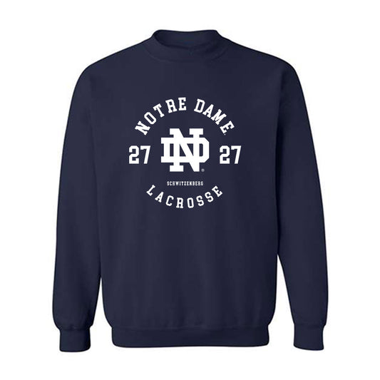 Notre Dame - NCAA Men's Lacrosse : Nate Schwitzenberg - Classic Fashion Shersey Crewneck Sweatshirt-0