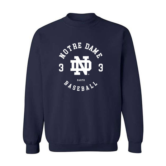 Notre Dame - NCAA Baseball : Mason Barth - Classic Fashion Shersey Crewneck Sweatshirt-0