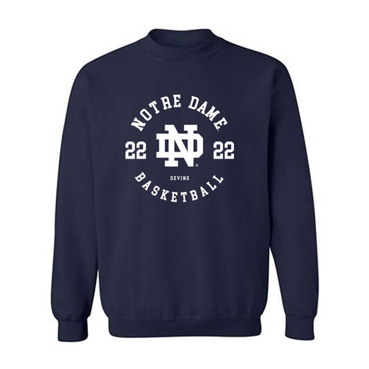 Notre Dame - NCAA Men's Basketball : Luke Devine - Classic Fashion Shersey Crewneck Sweatshirt-0