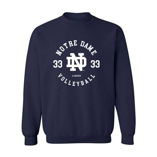 Notre Dame - NCAA Women's Volleyball : Grace Langer - Classic Fashion Shersey Crewneck Sweatshirt