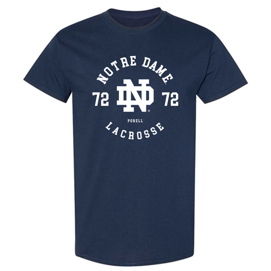 Notre Dame - NCAA Men's Lacrosse : Thomas Porell - Classic Fashion Shersey T-Shirt-0