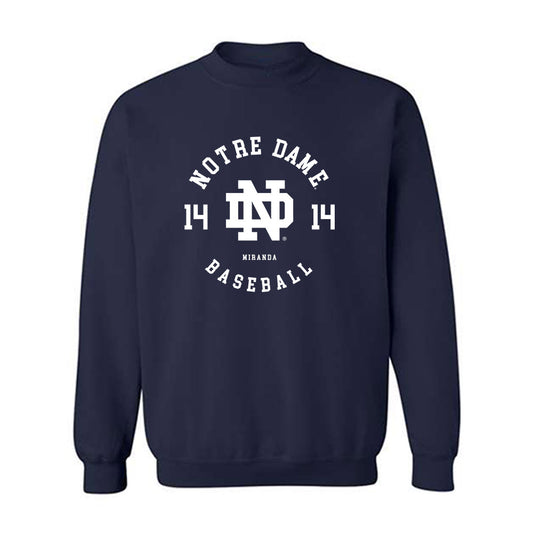 Notre Dame - NCAA Baseball : Shane Miranda - Classic Fashion Shersey Crewneck Sweatshirt-0