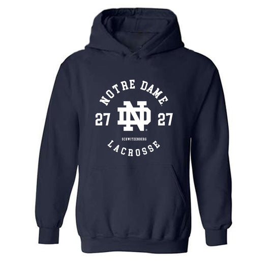 Notre Dame - NCAA Men's Lacrosse : Nate Schwitzenberg - Classic Fashion Shersey Hooded Sweatshirt-0