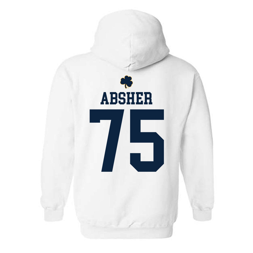 Notre Dame - NCAA Football : Sullivan Absher - Classic Shersey Hooded Sweatshirt-1