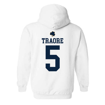 Notre Dame - NCAA Football : Boubacar Traore - Classic Shersey Hooded Sweatshirt-1