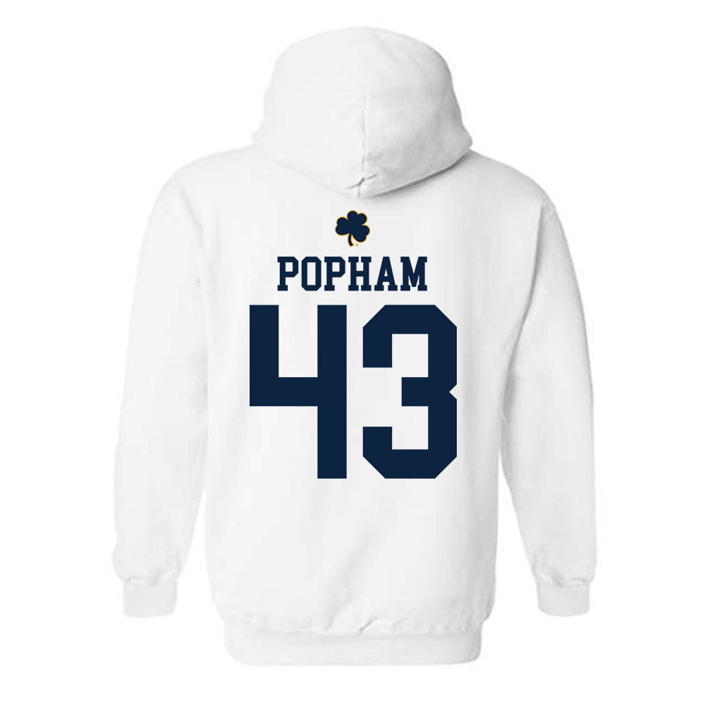 Notre Dame - NCAA Men's Lacrosse : Bo Popham - Classic Shersey Hooded Sweatshirt-1