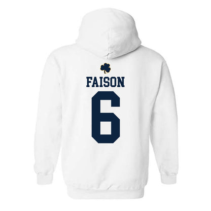 Notre Dame - NCAA Football : Jordan Faison - Classic Shersey Hooded Sweatshirt-1