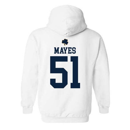 Notre Dame - NCAA Baseball : Justin Mayes - Classic Shersey Hooded Sweatshirt-1