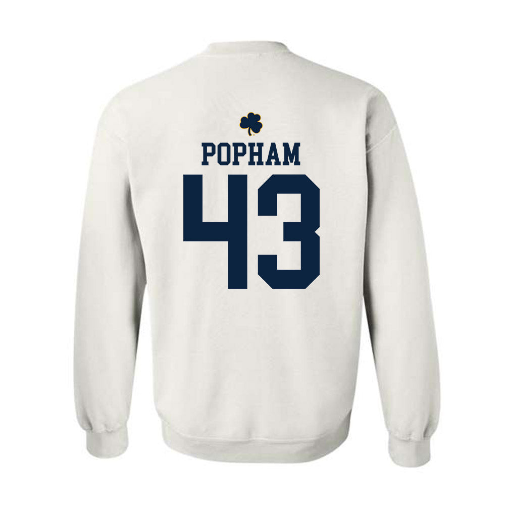 Notre Dame - NCAA Men's Lacrosse : Bo Popham - Classic Shersey Crewneck Sweatshirt-1