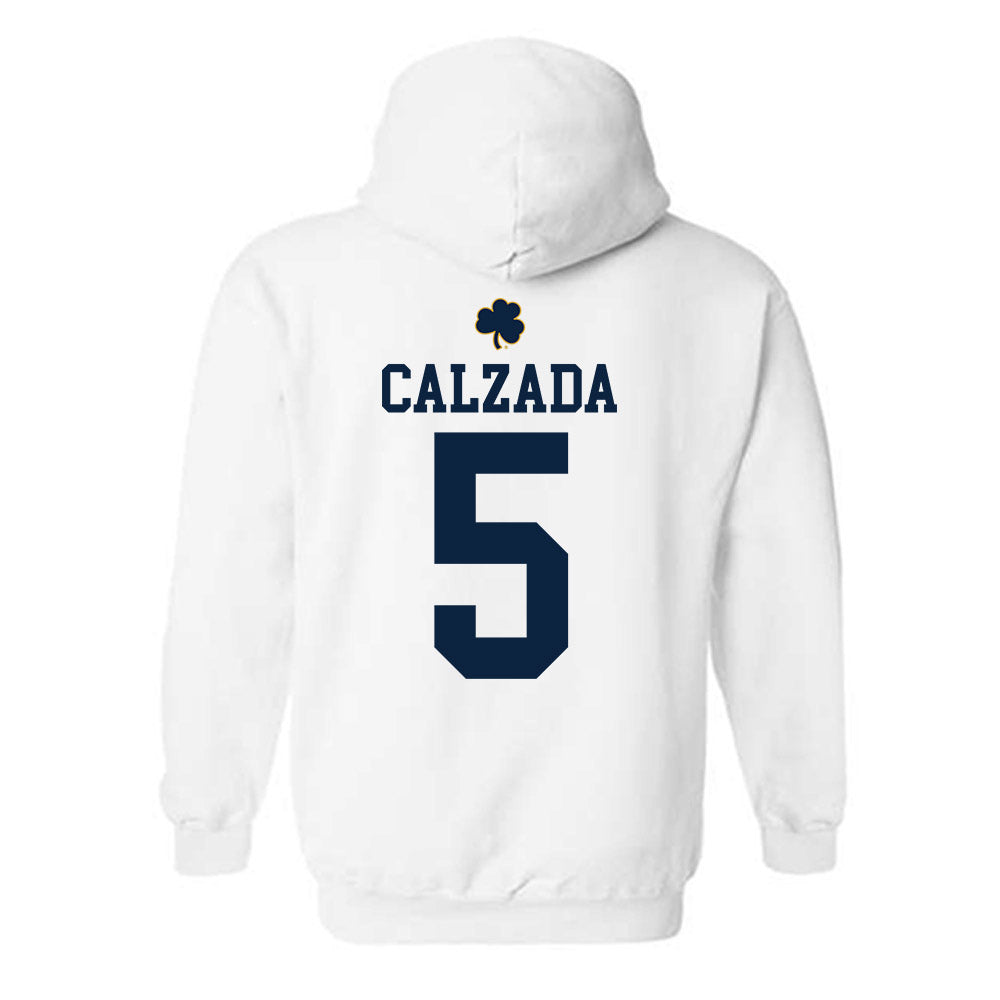 Notre Dame - NCAA Women's Soccer : Carolyn Calzada - Classic Shersey Hooded Sweatshirt-1