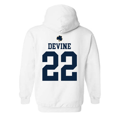 Notre Dame - NCAA Men's Basketball : Luke Devine - Classic Shersey Hooded Sweatshirt-1