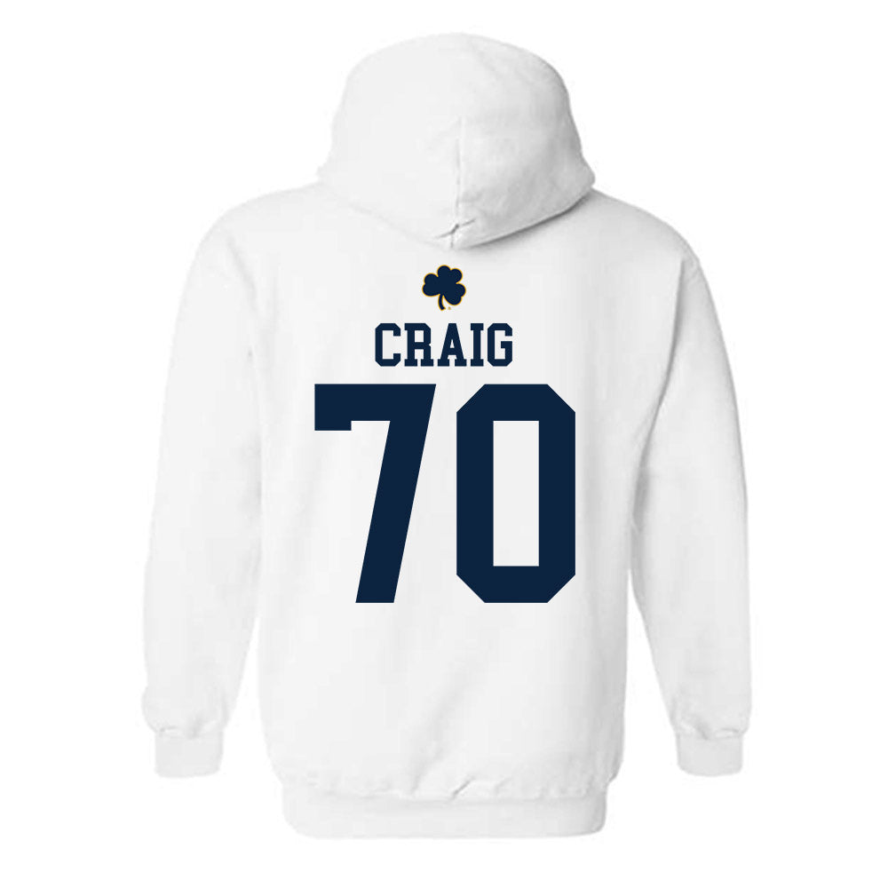 Notre Dame - NCAA Football : Ashton Craig - Classic Shersey Hooded Sweatshirt-1