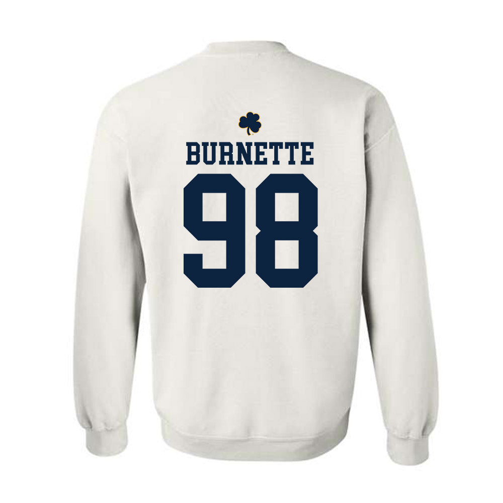 Notre Dame - NCAA Football : Noah Burnette - Classic Shersey Crewneck Sweatshirt-1