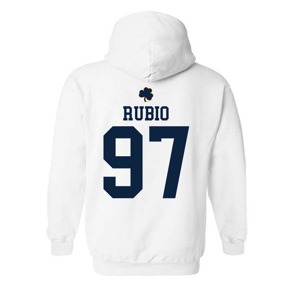 Notre Dame - NCAA Football : Gabriel Rubio - Classic Shersey Hooded Sweatshirt-1