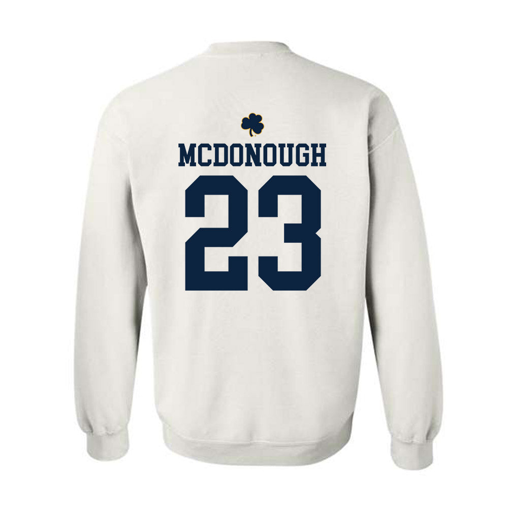 Notre Dame - NCAA Baseball : Tobey McDonough - Classic Shersey Crewneck Sweatshirt-1
