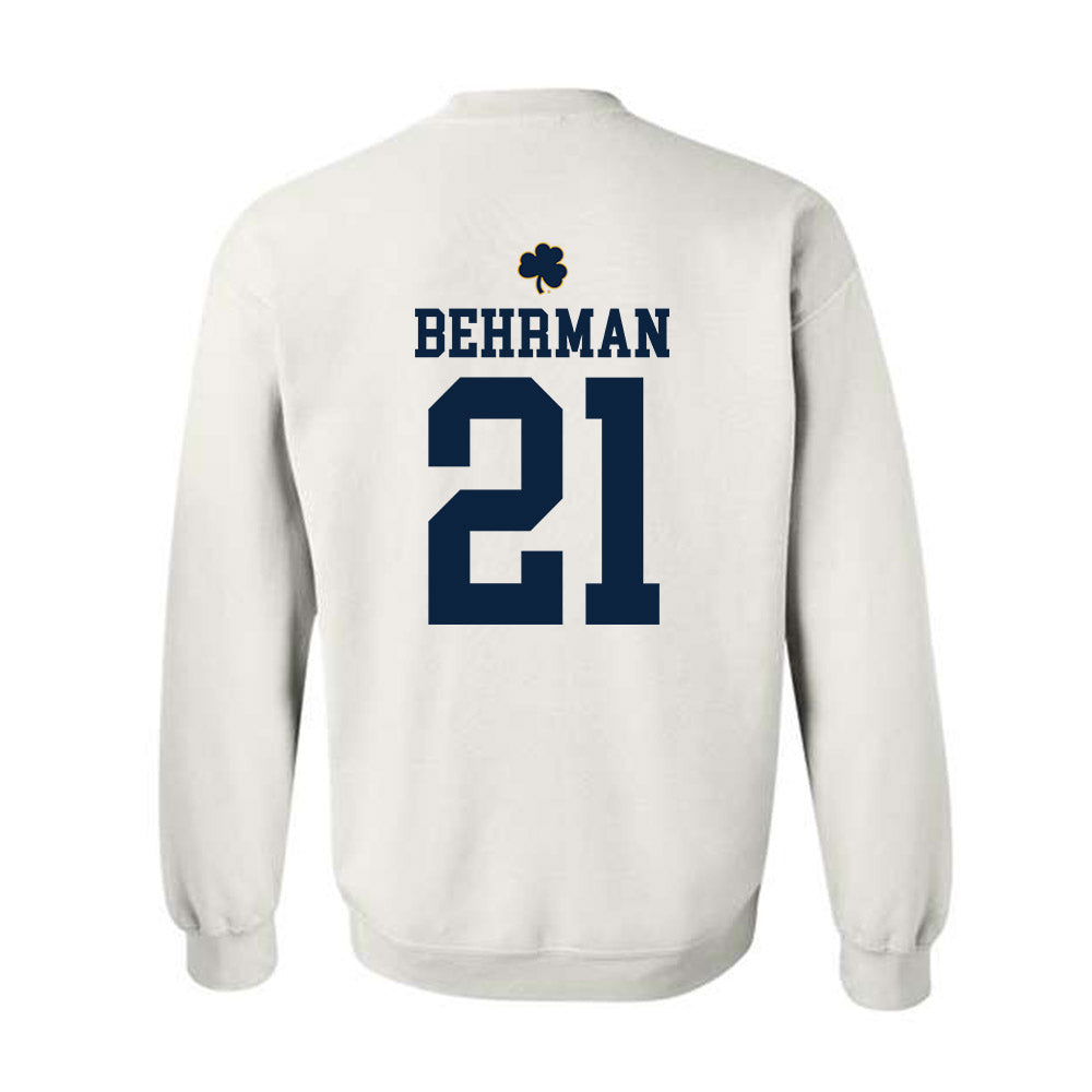 Notre Dame - NCAA Men's Lacrosse : Brock Behrman - Classic Shersey Crewneck Sweatshirt