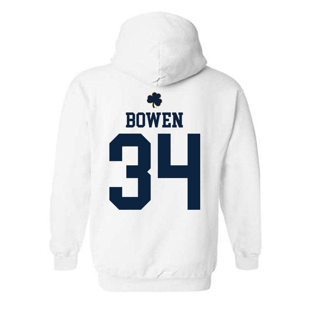 Notre Dame - NCAA Football : Drayk Bowen - Classic Shersey Hooded Sweatshirt-1